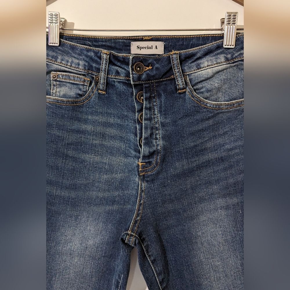 Special A High Rise Skinny Jeans Size 1 Dark Wash S - Picture 3 of 5